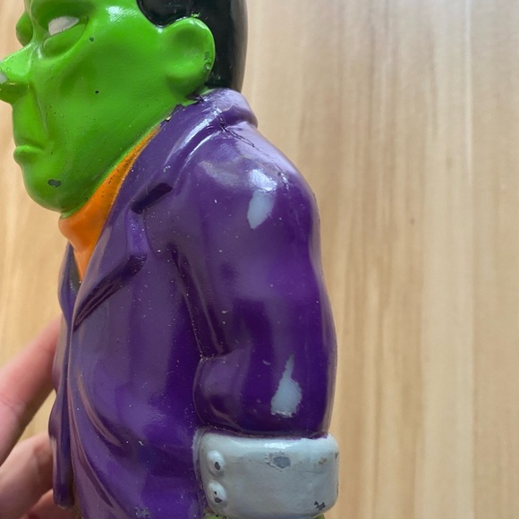 Rare Vintage Small Frankenstein Halloween Blow Mold Pathway Light  Cover Plastic - Picture 5 of 9